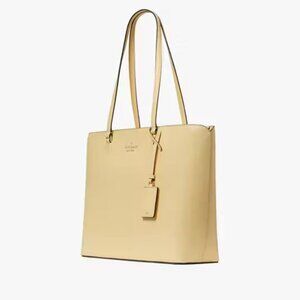 Kate Spade All Leather New With Tags Large Tote Bag - Butter Yellow